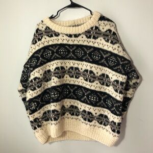 Pole to pole Hand knit Nepal thick sweater New Zealand virgin wool fisherman